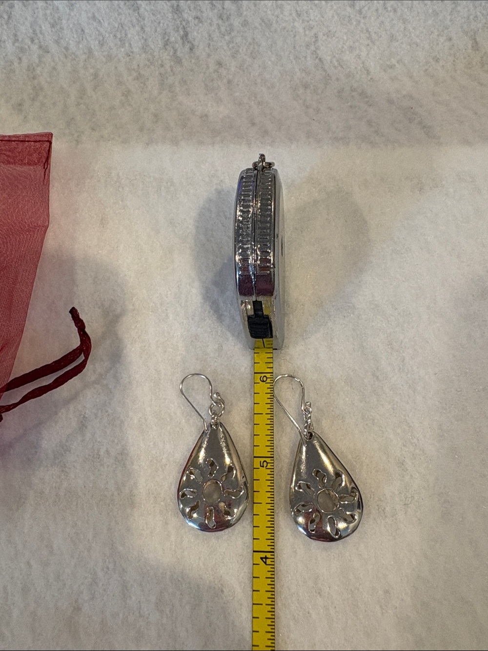 Sterling Silver Wire Drop with Sun Motif